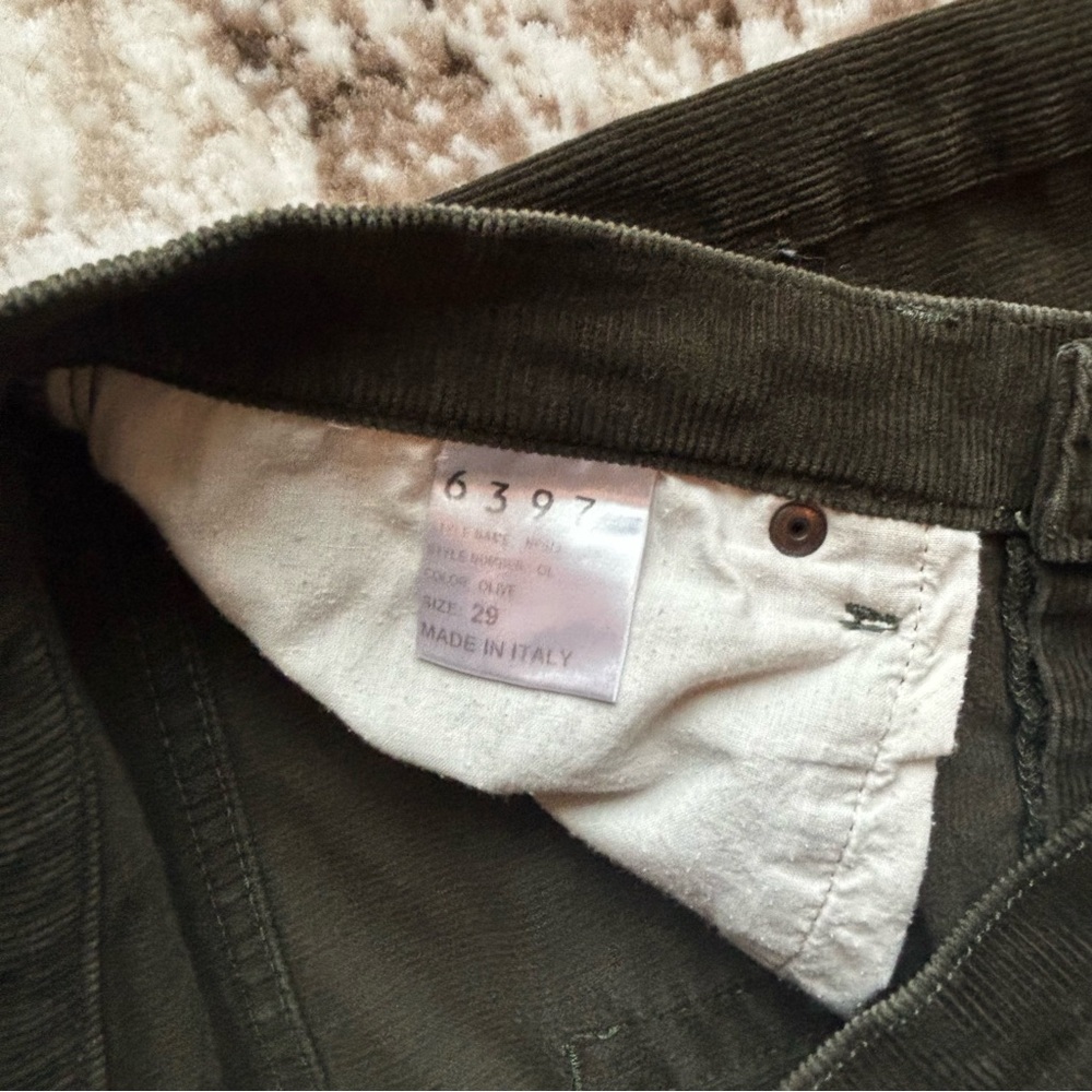 6397 495 Jean - Olive corduroy straight trousers - Picture 9 of 9